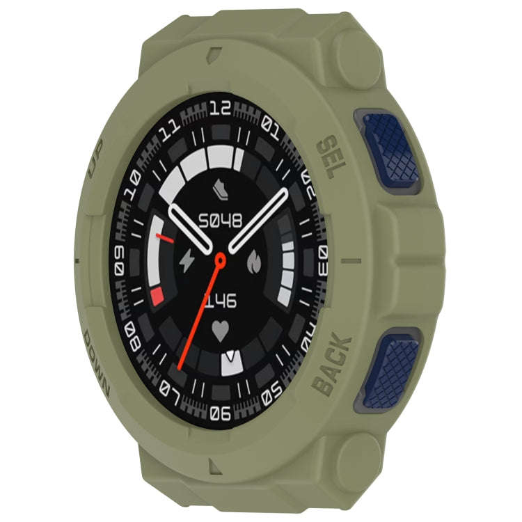 For Amazfit Active Edge A2212 Armored Hollow Half Pack TPU Watch Protective Case(Green)