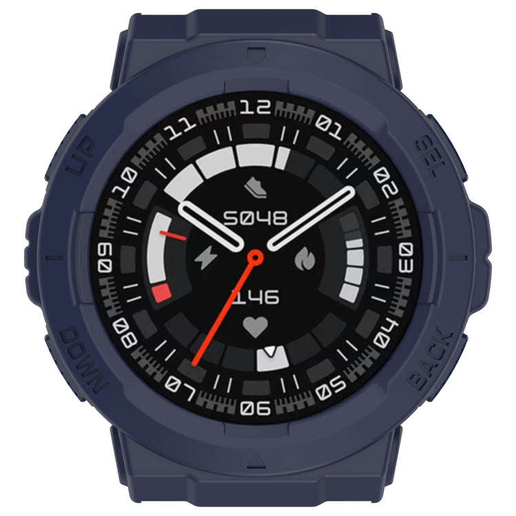 For Amazfit Active Edge A2212 Armored Hollow Half Pack TPU Watch Protective Case(Blue)