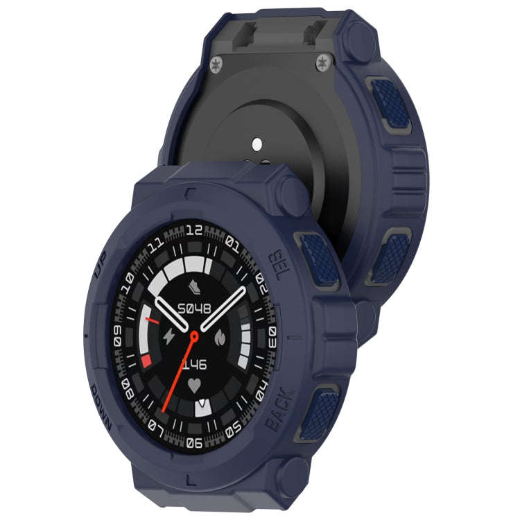 For Amazfit Active Edge A2212 Armored Hollow Half Pack TPU Watch Protective Case(Blue)