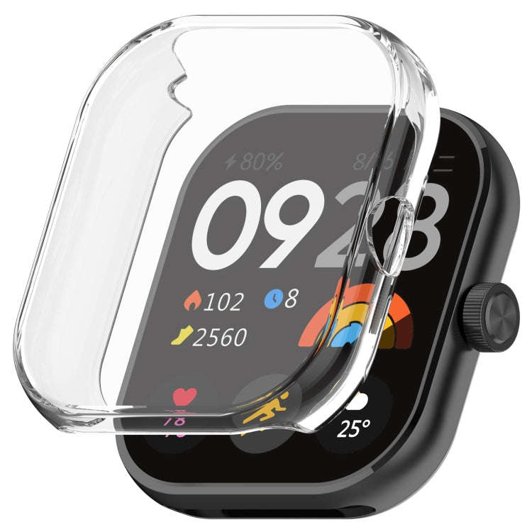 For Redmi Watch 4 Full Package TPU Electroplated Watch Protective Case(Transparent)
