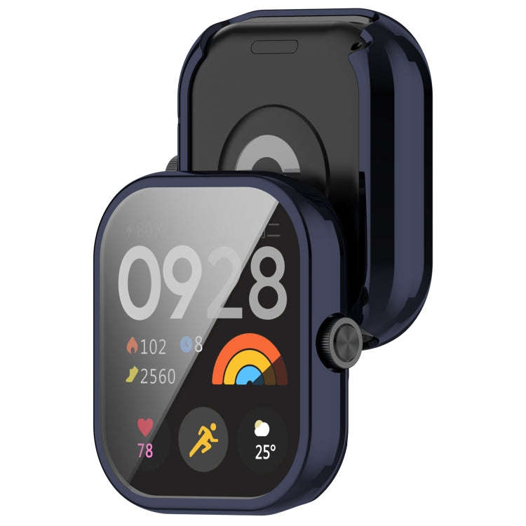 For Redmi Watch 4 Full Package TPU Electroplated Watch Protective Case(Midnight Blue)