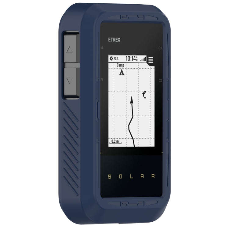 For Garmin eTrex Solar Stopwatch Silicone Protective Case(Midnight Blue)