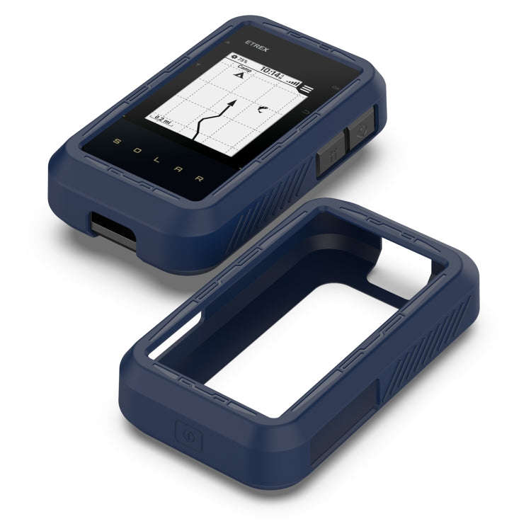 For Garmin eTrex Solar Stopwatch Silicone Protective Case(Midnight Blue)