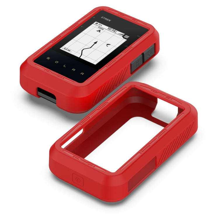 For Garmin eTrex Solar Stopwatch Silicone Protective Case(Red)