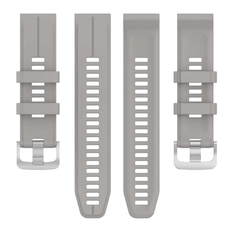 For Garmin Descent G1 Solar 22mm Solid Color Silicone Watch Band(Light Gray)