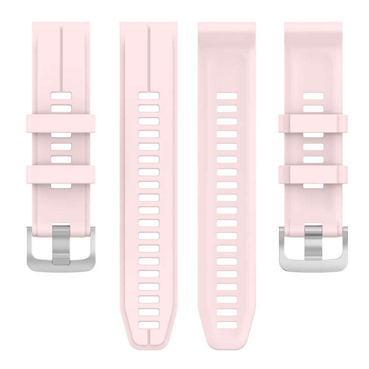 For Garmin Forerunner 965 22mm Solid Color Silicone Watch Band(Pink)