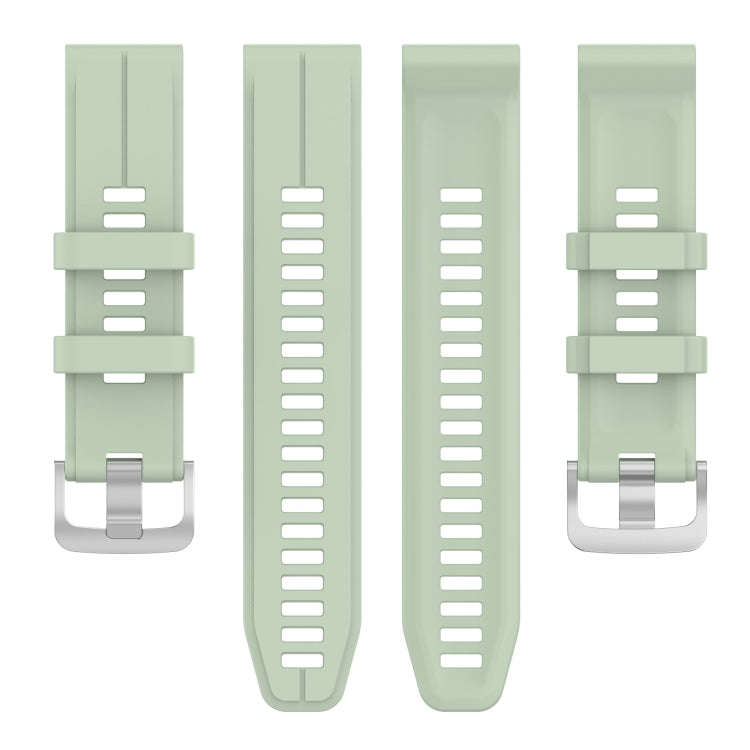 For Garmin Forerunner 965 22mm Solid Color Silicone Watch Band(Light Green)