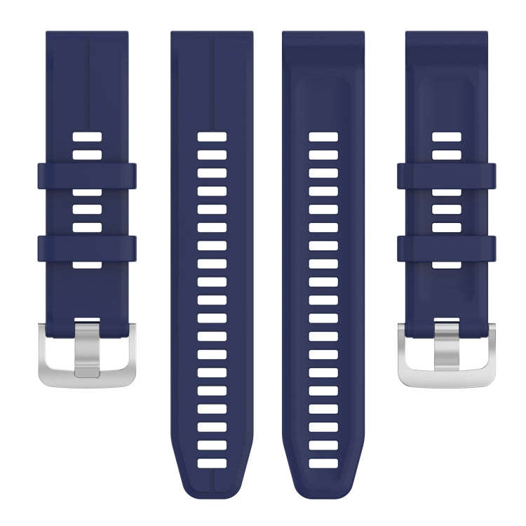For Garmin Forerunner 965 22mm Solid Color Silicone Watch Band(Midnight Blue)