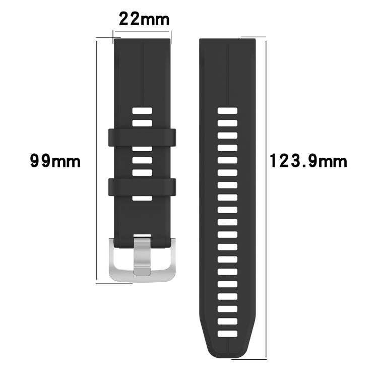 For Garmin Forerunner 965 22mm Solid Color Silicone Watch Band(Wine)