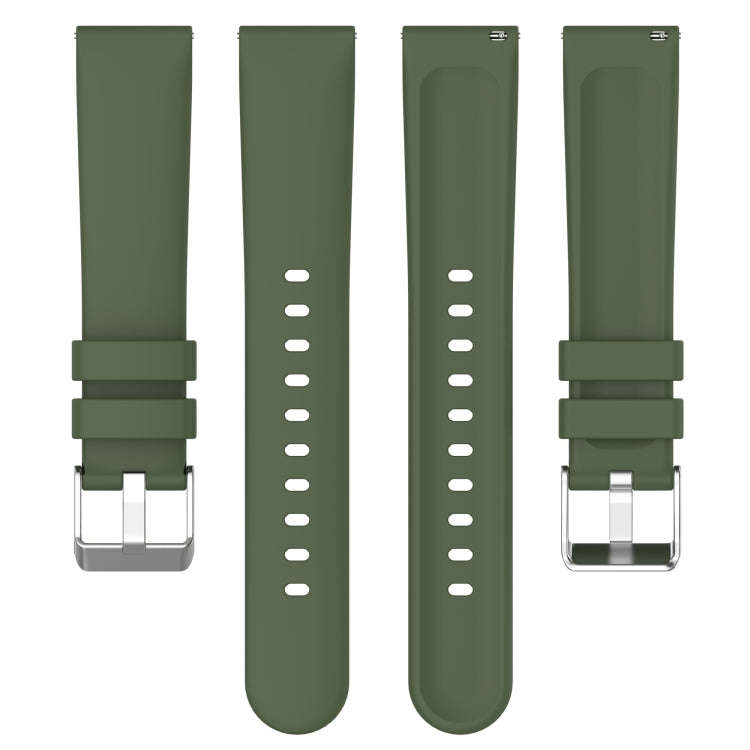 For Garmin Forerunner 55 20mm Smooth Solid Color Silicone Watch Band(Grey)