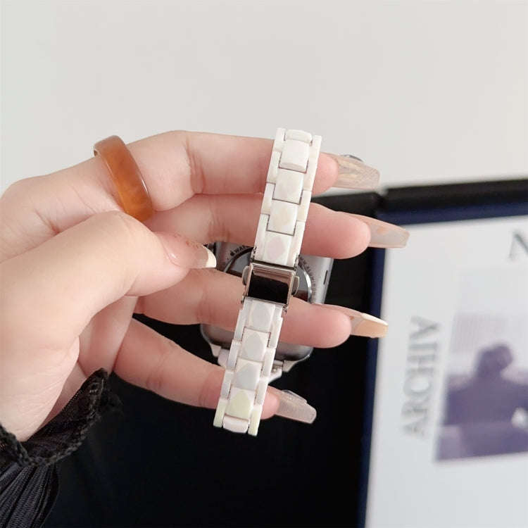 For Apple Watch Series 5 40mm Laser PC Colorful 20mm Slim Watch Band(White)