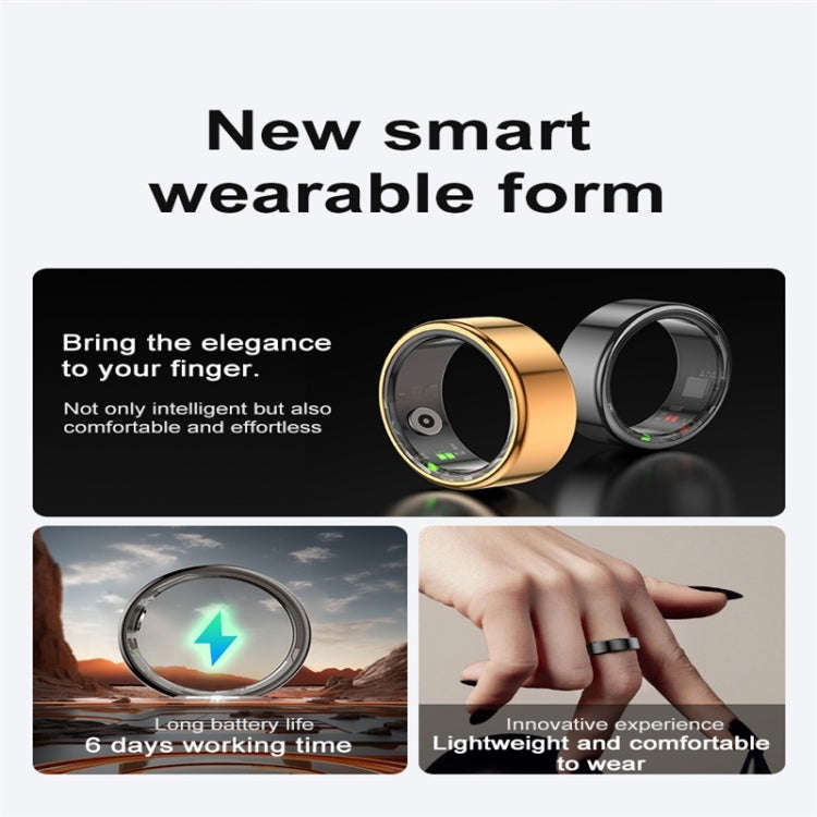R02 SIZE 11 Smart Ring, Support Heart Rate / Blood Oxygen / Sleep Monitoring / Multiple Sports Mo...