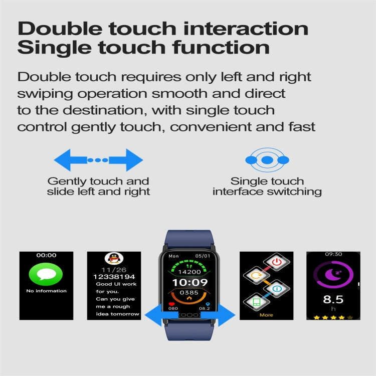 TK72 1.47 inch Color Screen Smart Watch, Support Heart Rate / Blood Pressure / Blood Oxygen / Blo...