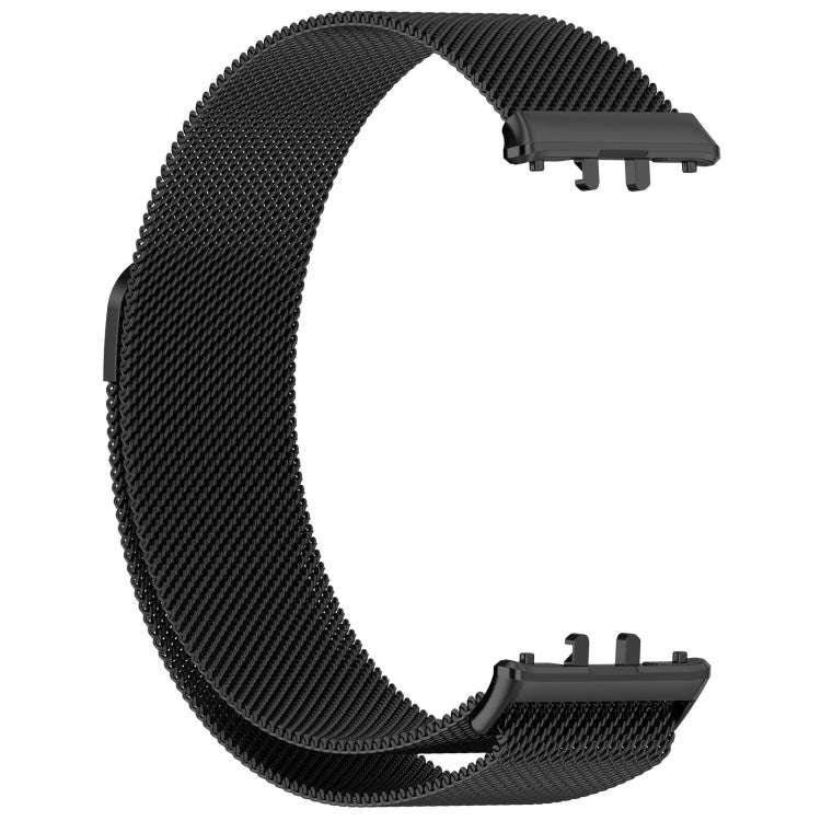 For Samsung Galaxy Fit 3 Milanese Metal Steel Mesh Watch Band(Black)