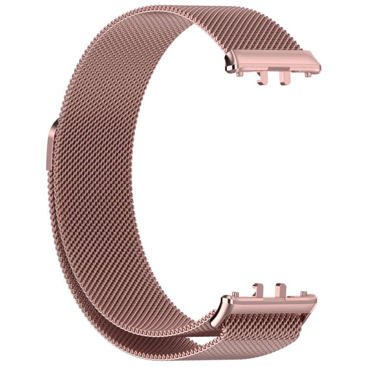For Samsung Galaxy Fit 3 Milanese Metal Steel Mesh Watch Band(Pink)