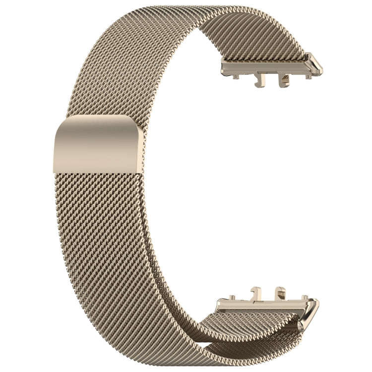 For Samsung Galaxy Fit 3 Milanese Metal Steel Mesh Watch Band(Starlight)