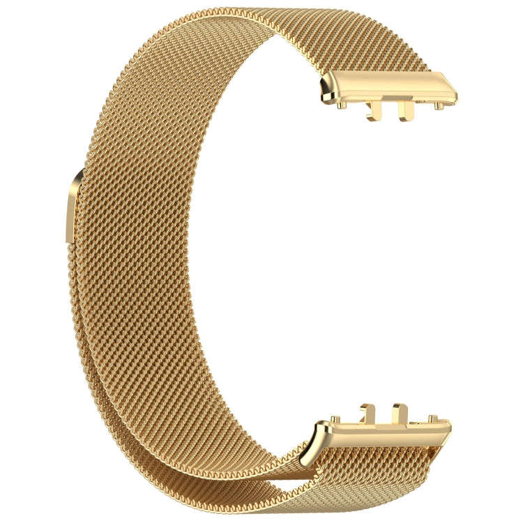 For Samsung Galaxy Fit 3 Milanese Metal Steel Mesh Watch Band(Gold)