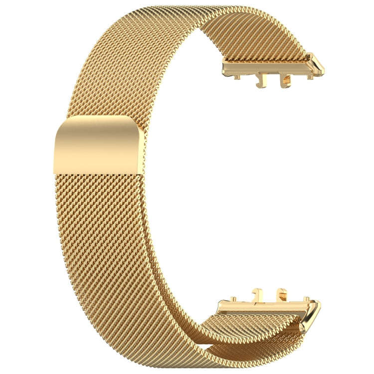 For Samsung Galaxy Fit 3 Milanese Metal Steel Mesh Watch Band(Gold)