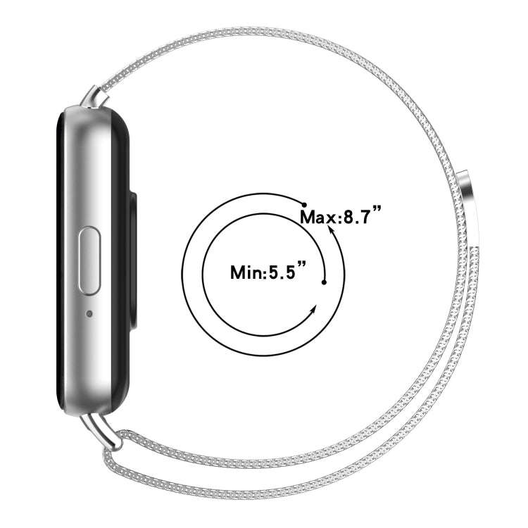 For Samsung Galaxy Fit 3 Milanese Metal Steel Mesh Watch Band(Silver)