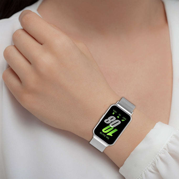 For Samsung Galaxy Fit 3 Milanese Metal Steel Mesh Watch Band(Starlight)