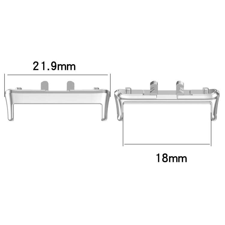 For Samsung Galaxy Fit 3 SM-R390 1 Pair Metal Watch Band Connector(Silver)