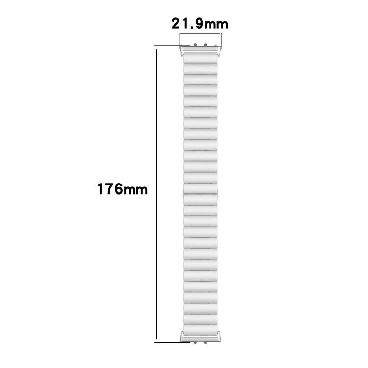 For Samsung Galaxy Fit 3 SM-R390 One Bead Stainless Steel Metal Watch Band(Silver)