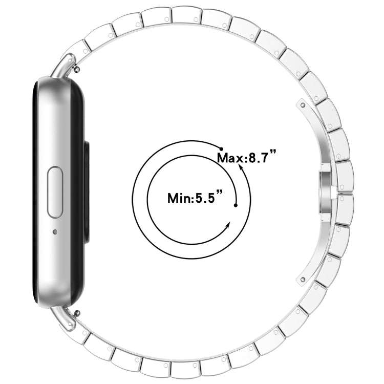For Samsung Galaxy Fit 3 SM-R390 One Bead Stainless Steel Metal Watch Band(Gold)