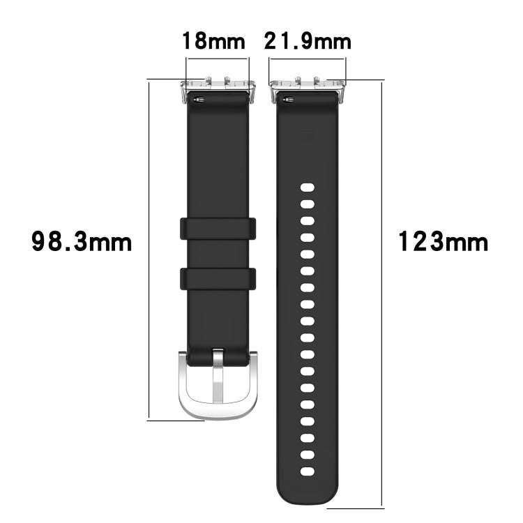 For Samsung Galaxy Fit 3 SM-R390 Metal Connector Liquid Glossy Silicone Watch Band(Dark Gray)