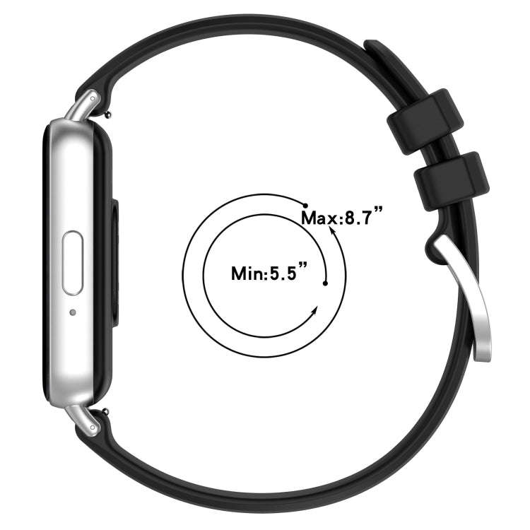 For Samsung Galaxy Fit 3 SM-R390 Metal Connector Liquid Glossy Silicone Watch Band(Dark Gray)