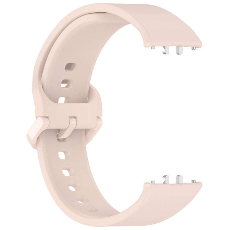 For Samsung Galaxy Fit 3 SM-R390 Solid Color Buckle Silicone Watch Band(Pink)