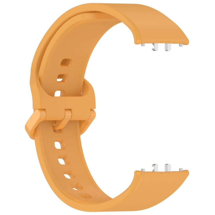For Samsung Galaxy Fit 3 SM-R390 Solid Color Buckle Silicone Watch Band(Yellow)
