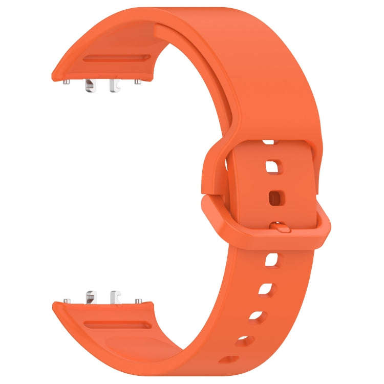 For Samsung Galaxy Fit 3 SM-R390 Solid Color Buckle Silicone Watch Band(Orange)