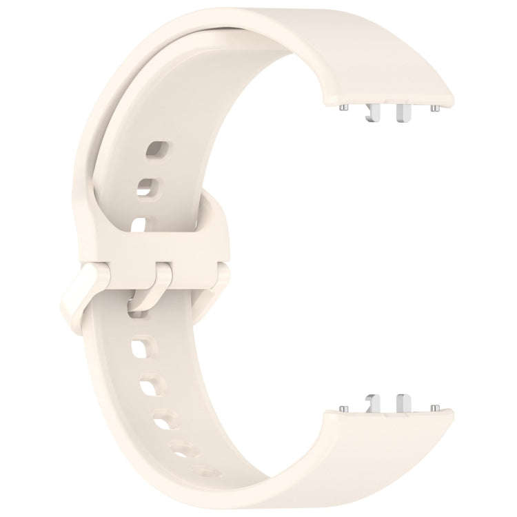 For Samsung Galaxy Fit 3 SM-R390 Solid Color Buckle Silicone Watch Band(Starlight)