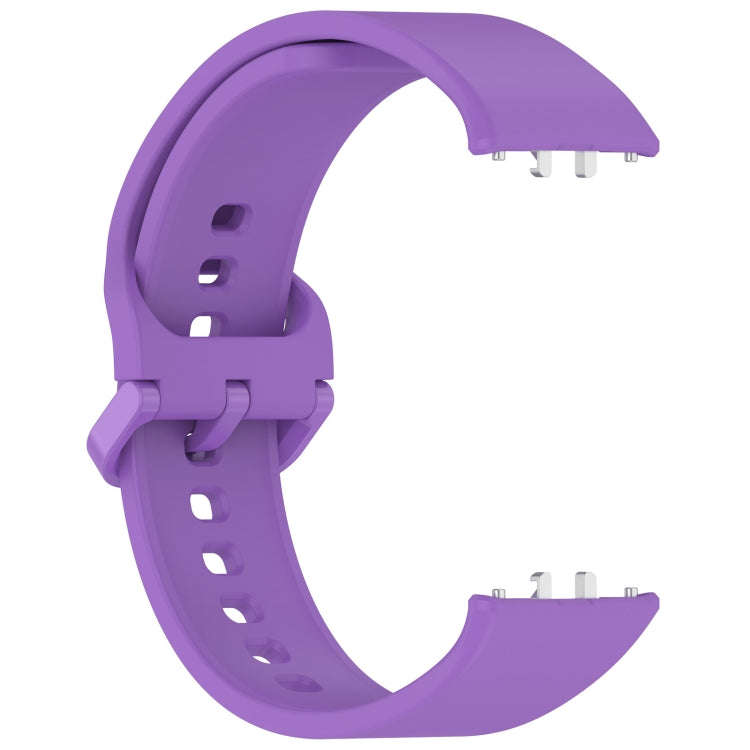 For Samsung Galaxy Fit 3 SM-R390 Solid Color Buckle Silicone Watch Band(Purple)