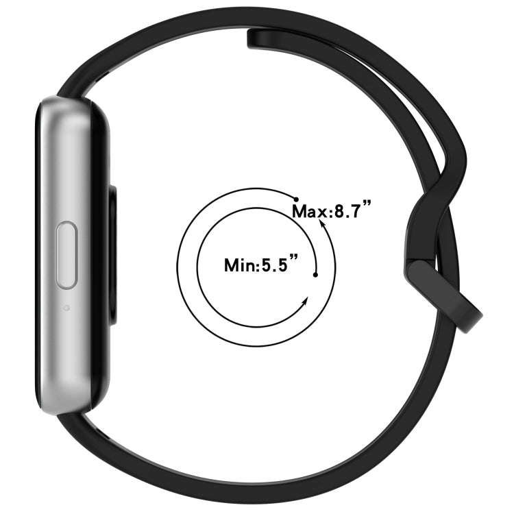 For Samsung Galaxy Fit 3 SM-R390 Solid Color Buckle Silicone Watch Band(Dark Blue)