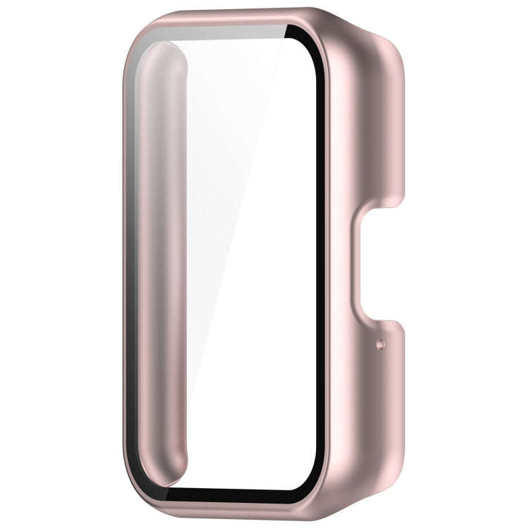 For Samsung Galaxy Fit 3 SM-R390 PC + Tempered Glass Film Integrated Watch Protective Case(Pink)