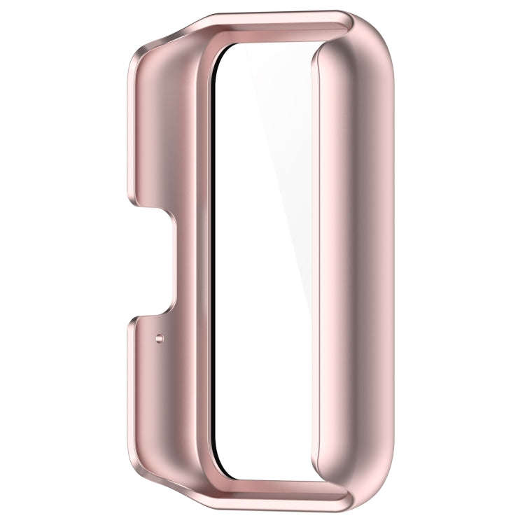 For Samsung Galaxy Fit 3 SM-R390 PC + Tempered Glass Film Integrated Watch Protective Case(Pink)