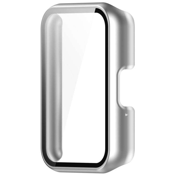 For Samsung Galaxy Fit 3 SM-R390 PC + Tempered Glass Film Integrated Watch Protective Case(Silver)