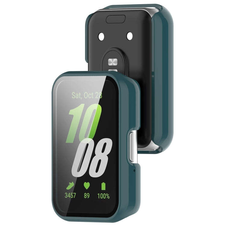For Samsung Galaxy Fit 3 SM-R390 PC + Tempered Glass Film Integrated Watch Protective Case(Pine G...