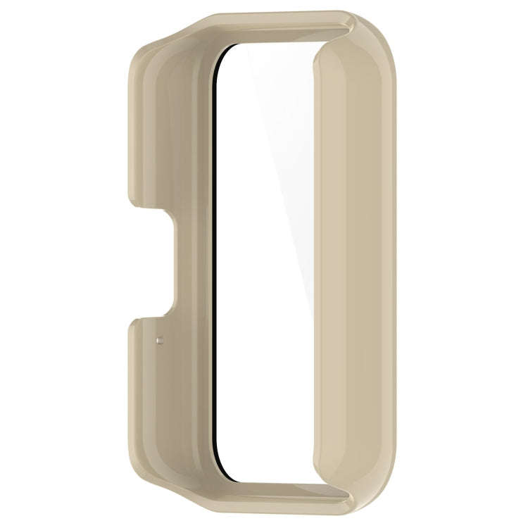 For Samsung Galaxy Fit 3 SM-R390 PC + Tempered Glass Film Integrated Watch Protective Case(Ivory ...