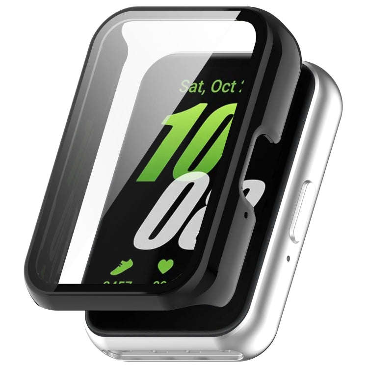 For Samsung Galaxy Fit 3 SM-R390 PC + Tempered Glass Film Integrated Watch Protective Case(Bright...