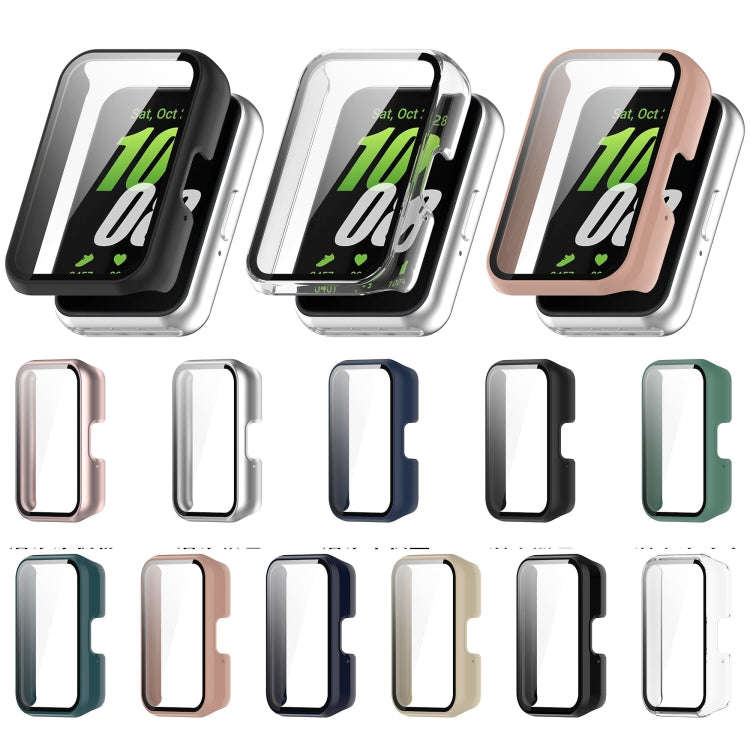 For Samsung Galaxy Fit 3 SM-R390 PC + Tempered Glass Film Integrated Watch Protective Case(Transp...