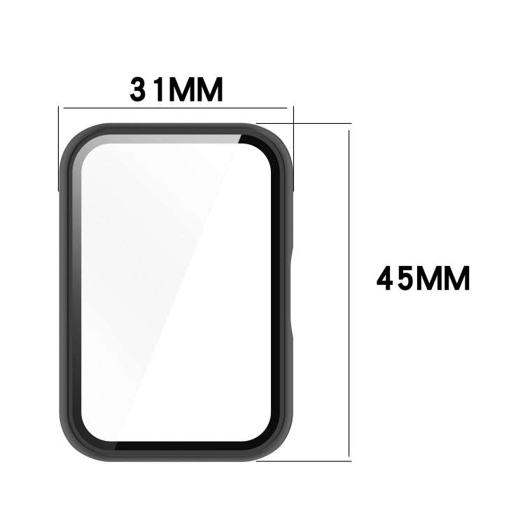 For Samsung Galaxy Fit 3 SM-R390 PC + Tempered Glass Film Integrated Watch Protective Case(Transp...