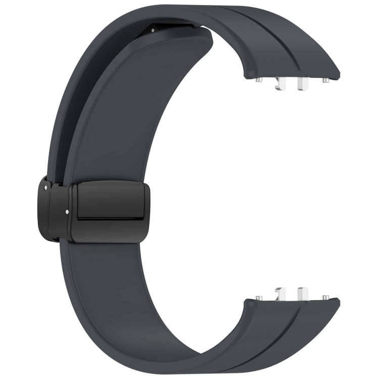 For Samsung Galaxy Fit 3 SM-R390 Magnetic Folding Buckle Silicone Watch Band(Dark Gray)