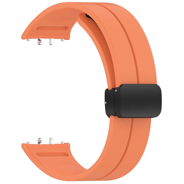 For Samsung Galaxy Fit 3 SM-R390 Magnetic Folding Buckle Silicone Watch Band(Orange)