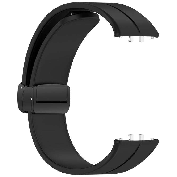 For Samsung Galaxy Fit 3 SM-R390 Magnetic Folding Buckle Silicone Watch Band(Black)