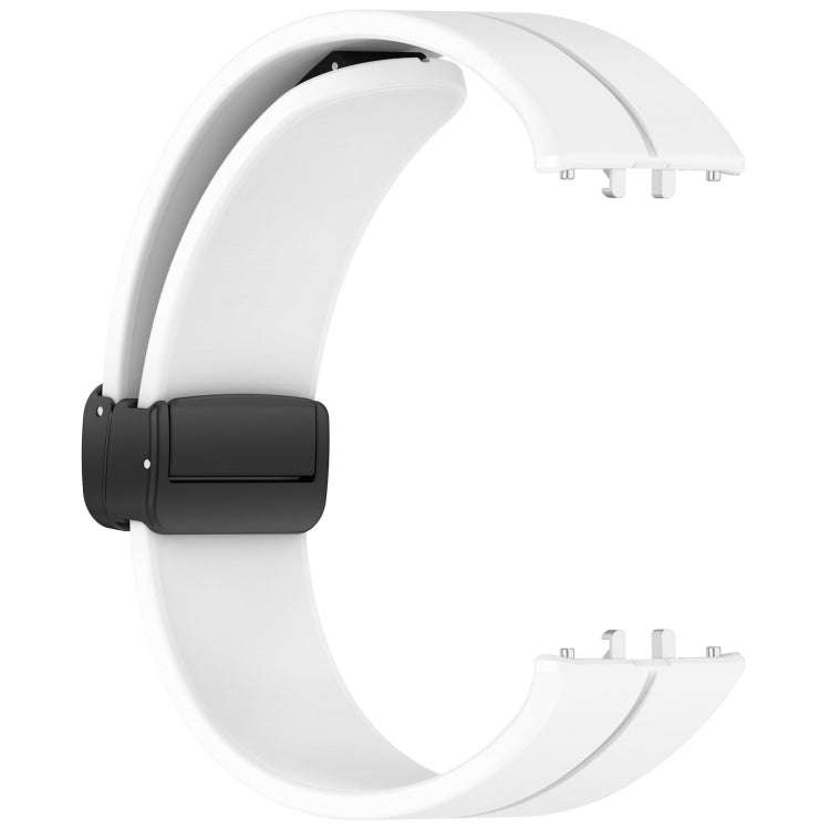 For Samsung Galaxy Fit 3 SM-R390 Magnetic Folding Buckle Silicone Watch Band(White)
