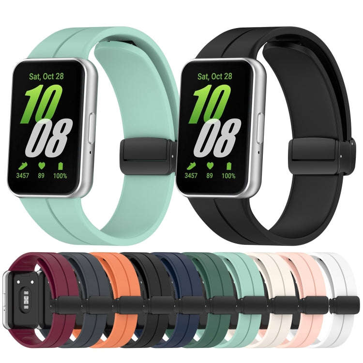 For Samsung Galaxy Fit 3 SM-R390 Magnetic Folding Buckle Silicone Watch Band(Starlight)