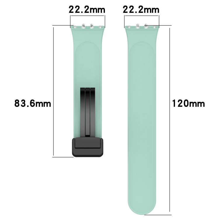 For Samsung Galaxy Fit 3 SM-R390 Magnetic Folding Buckle Silicone Watch Band(Wine Red)