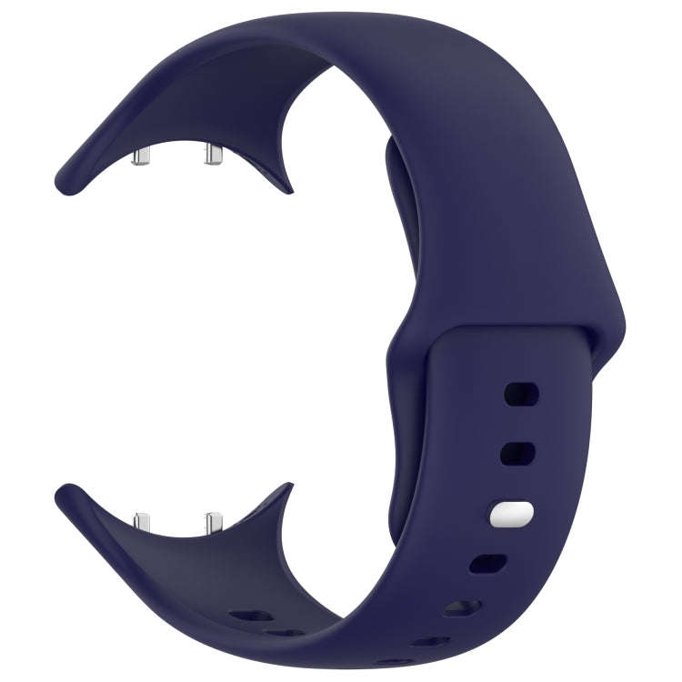 For vivo Watch 3 / iQOO Watch Solid Color Silicone Watch Band(Dark Blue)